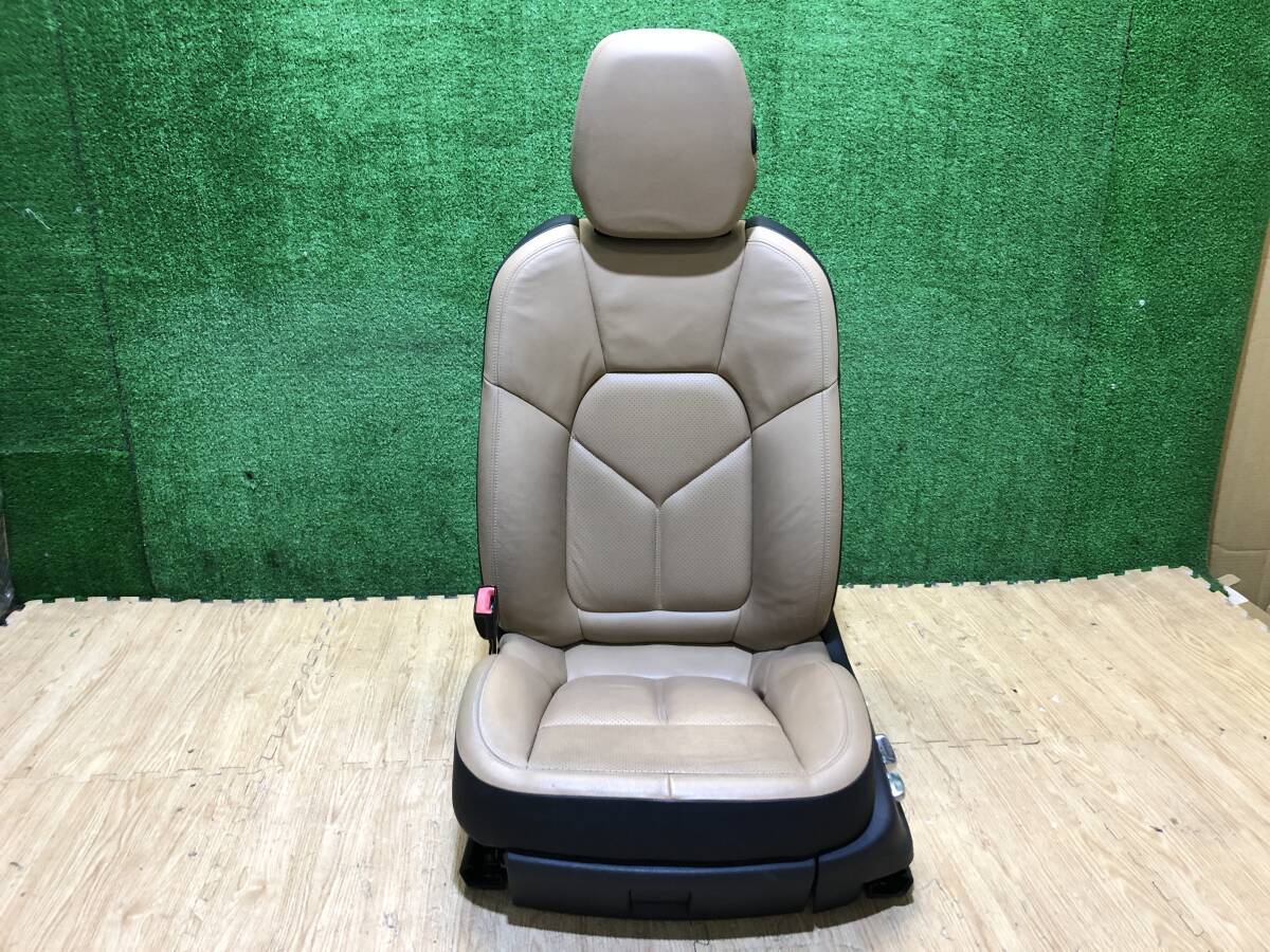 ポルシェ カイエン 958 後期 ベースグレード 助手席シート 右ハンドル 革シート ベージュ系 H28年式 管22033拍卖