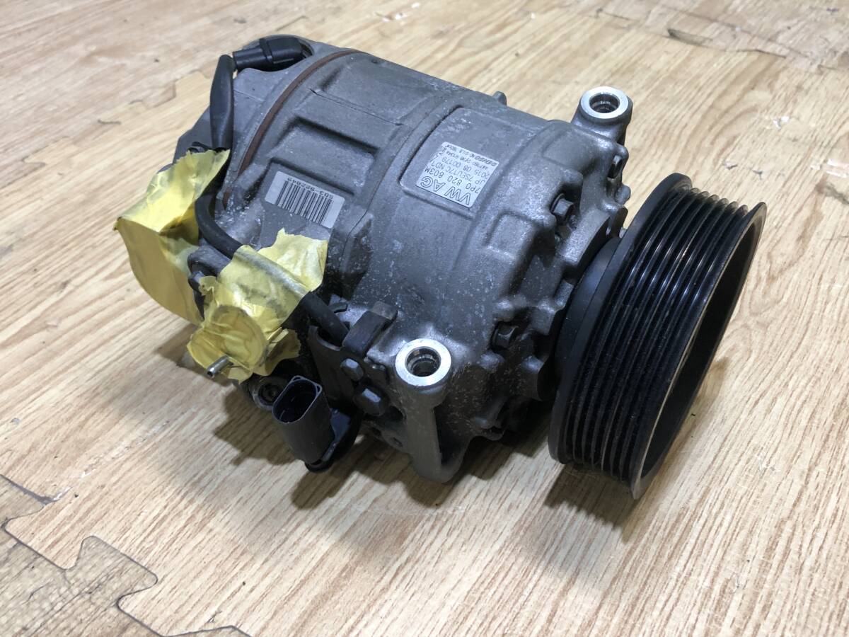 ポルシェ カイエン 958 後期 ベースグレード ACコンプレッサー トゥアレグ Q7 3.6L 7P0 820 803 M H28年式 管22105拍卖