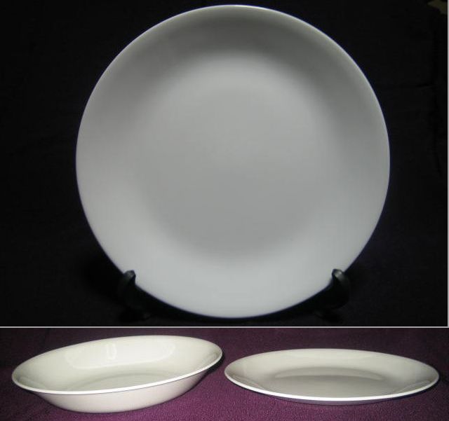 USA製★CORELLE CORNING コレール プレート平皿 中皿 ウインターフロストホワイト 皿 直径 21.5cm 無地 1枚★拍卖