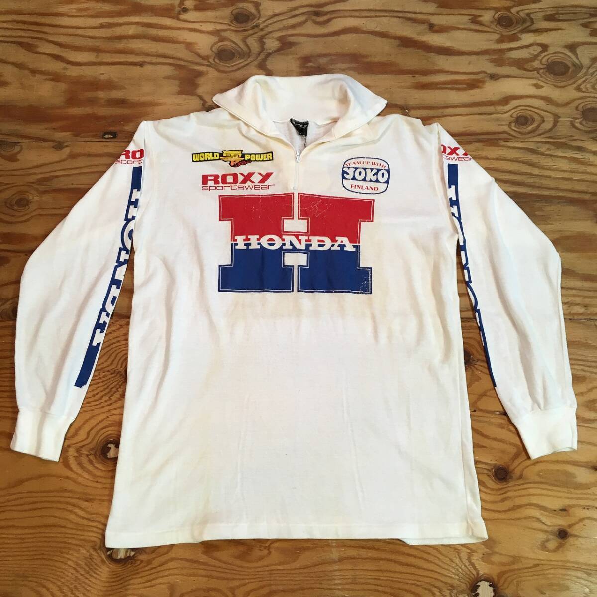 送料無料 HONDA WORLD零POWER YOKO ROXY ヴィンテージ ジャージ モトクロス オフロード VMX VINTAGE 当時物  拍卖