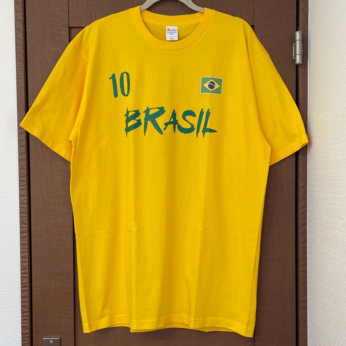 Tシャツ XXL ブラジル メンズ レディース サッカー バレーボール ティシャツ 半袖 TEE拍卖