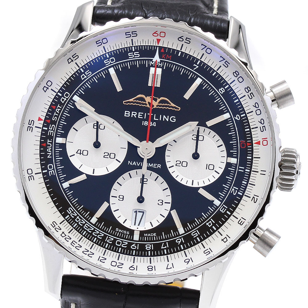 ブライトリング BREITLING AB0138 ナビタイマー B01 クロノグラフ 43 自動巻き メンズ 良品 内箱・保証書付き_892374拍卖