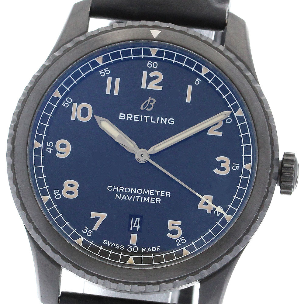 ブライトリング BREITLING M17314 ナビタイマー 8 ブラックスチール デイト 自動巻き メンズ _893671拍卖