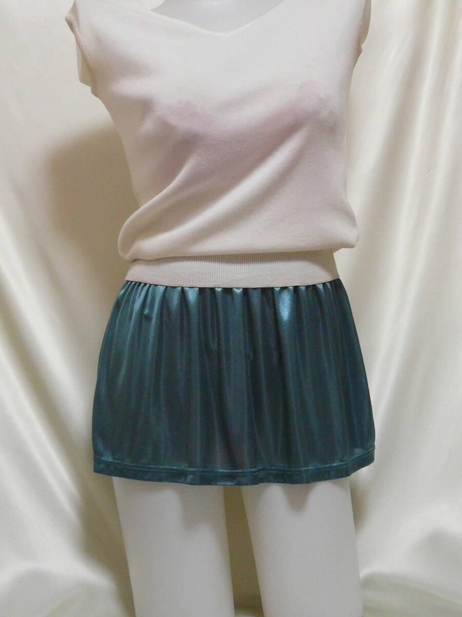 ♪♪落ち着いたブルーグリーン系の超マイクロミニ☆しっとりな手触り^^♪♪ 拍卖