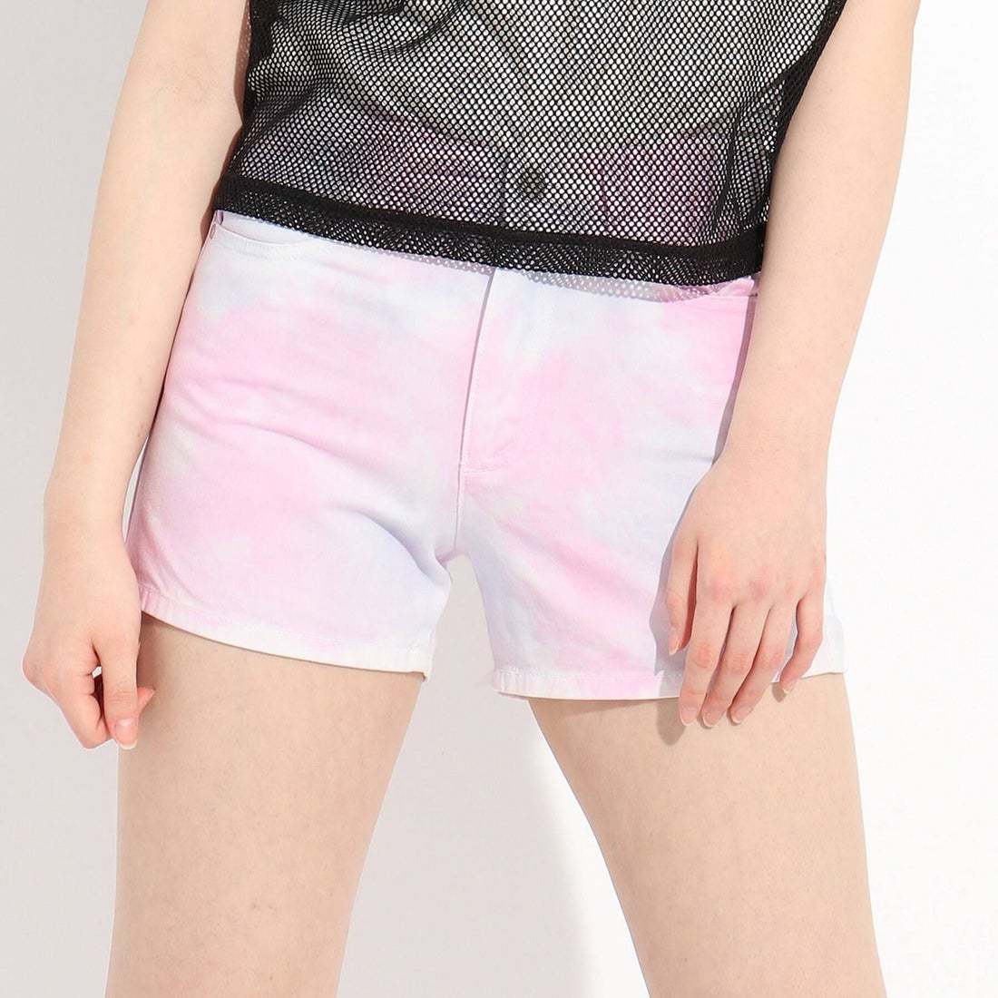新品 PINK-latte タイダイショートパンツ ベビーピンク(171) 15(150cm) 定価3850円拍卖