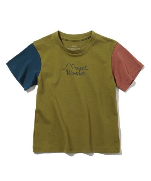 新品 THE SHOP TK(Kids) オーガニックコットン半袖Tシャツ カーキ(327) 14(140cm) 定価998円拍卖