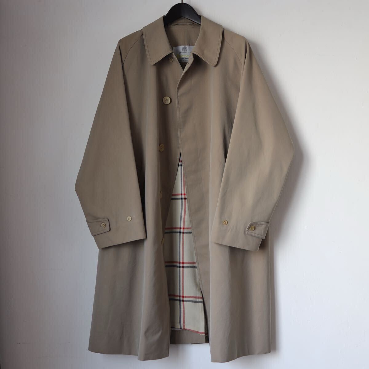 【一枚袖】アクアスキュータム バルマカーンコート ステンカラーコート イングランド製 玉虫拍卖