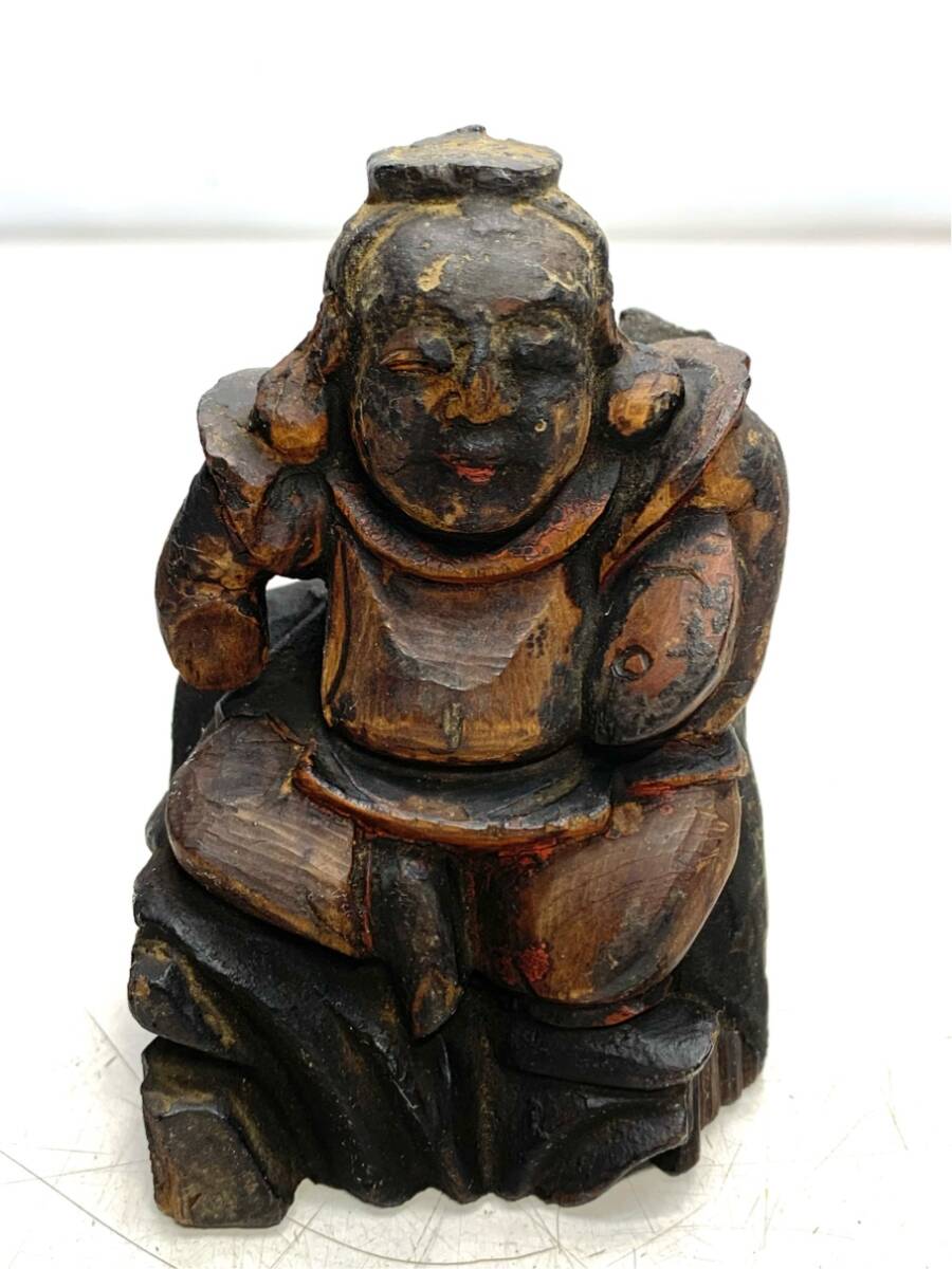 貴重 弁財天 置物 木彫り人形 置物 七福神 アンティーク ヴィンテージ レトロインテリア A9238B06拍卖