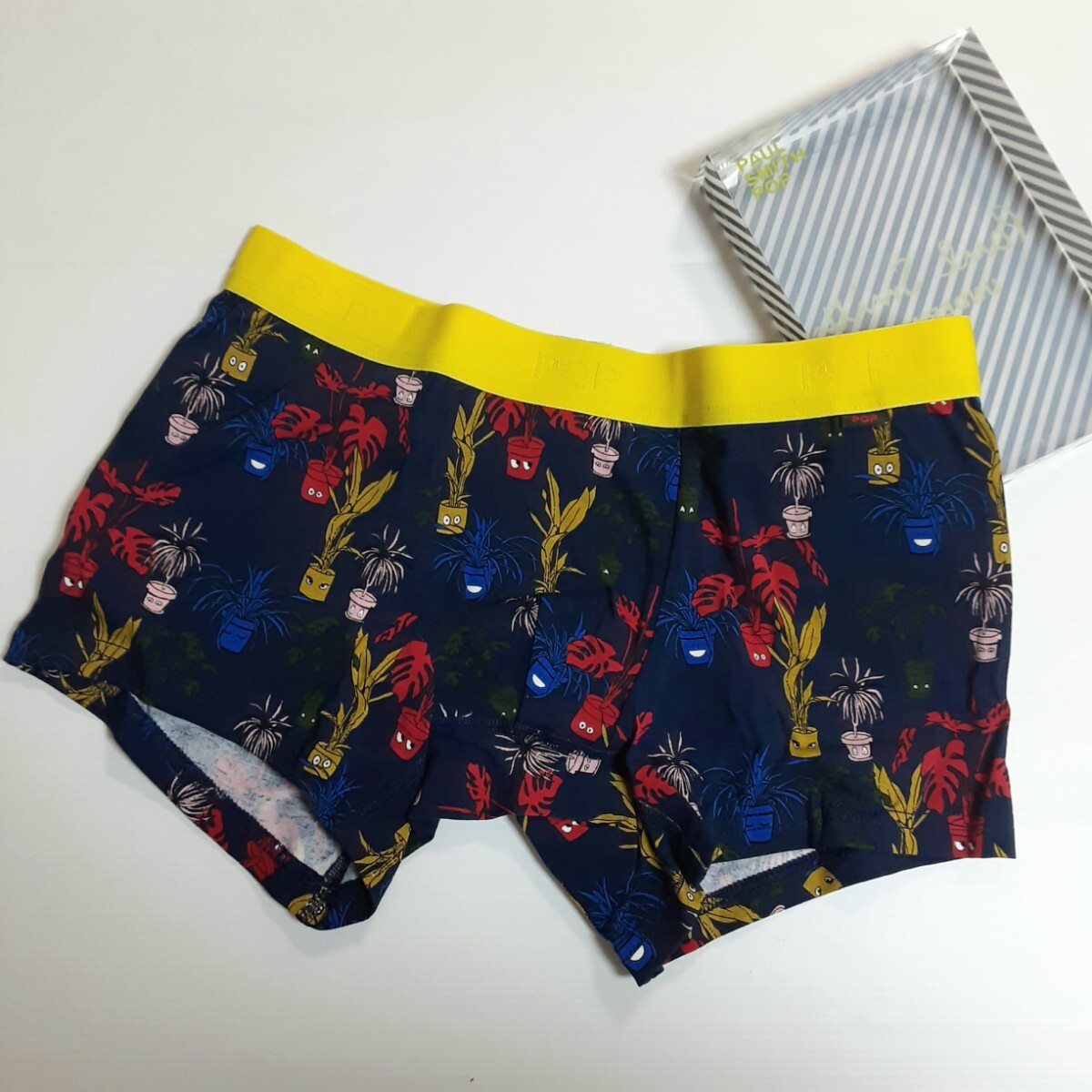 新品未使用 ポールスミス Paul Smith POP 観葉植物  ローライズ ボクサーパンツ L UNDERWEAR ネイビー LOWRISE BOXER PAUL SMITH拍卖