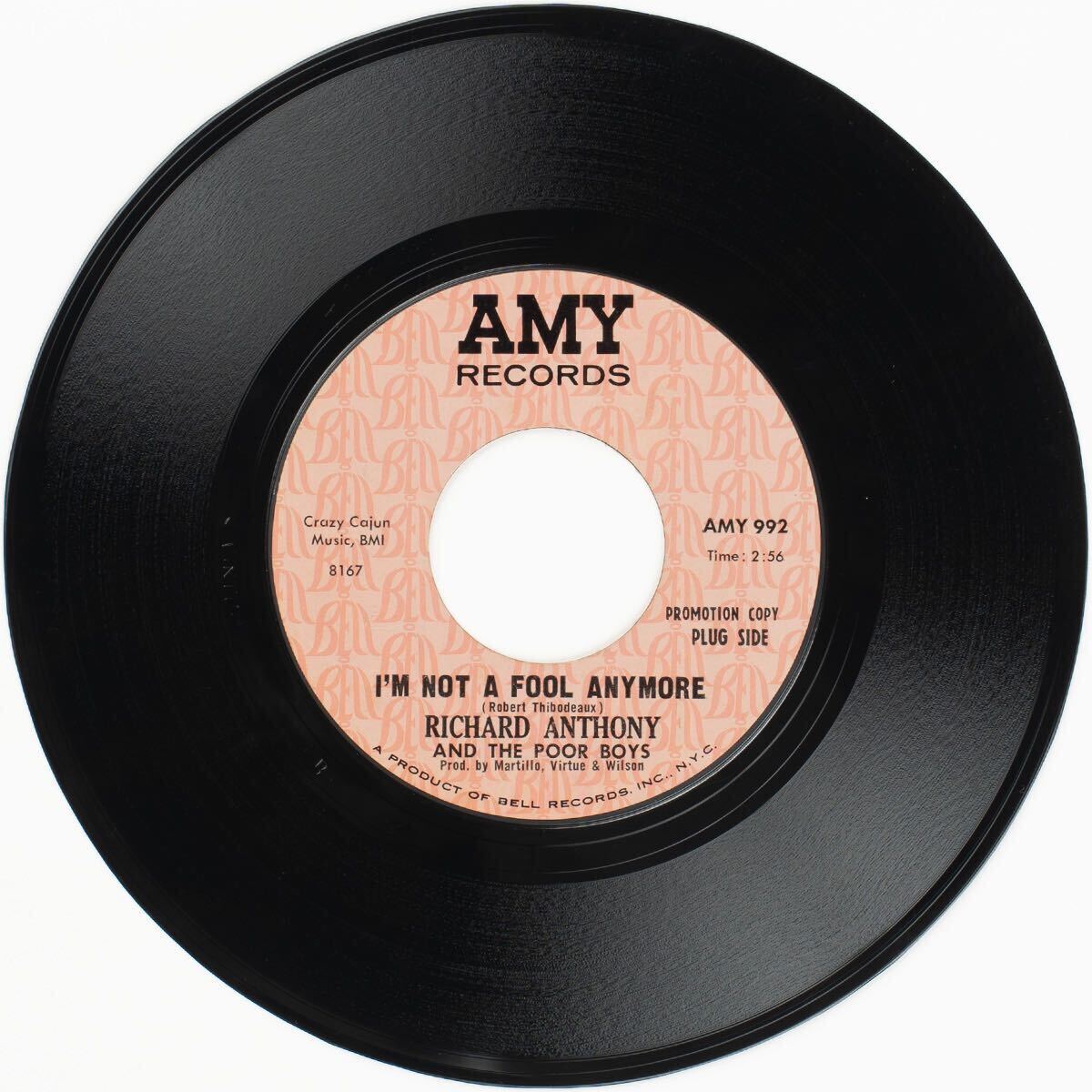 Richard Anthony And The Poor Boys / I'm Not A Fool Anymore / No One Can Take Your Place / AMY 992 / Vinyl 7インチ レコード 拍卖