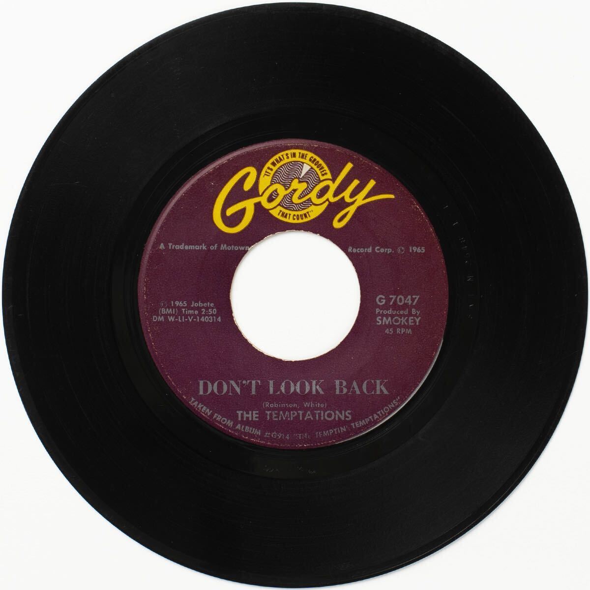 The Temptations / Don't Look Back / My Baby / G 7047 / Vinyl 7インチ レコード 拍卖