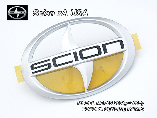 イストNCP60/SCION/サイオンxA純正USエンブレム-リアSCIONマーク/USDM北米仕様(140mm×95mm)トヨタ米国iStバックドアUSA楕円シンボルマーク拍卖