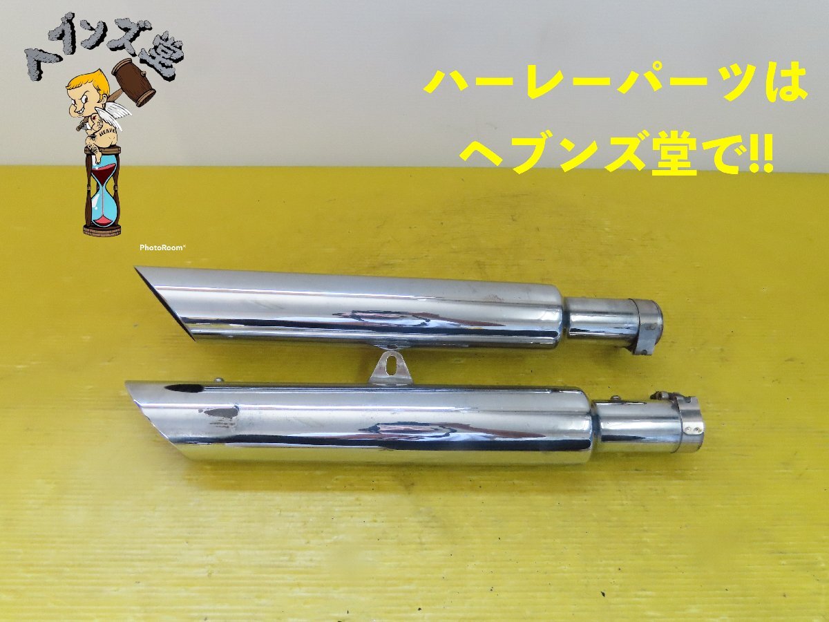 B250613J モーターステージ製スラッシュカット.サイレンサーマフラー 96年以降ソフテイル.ダイナ.ハーレー.HARLEY拍卖