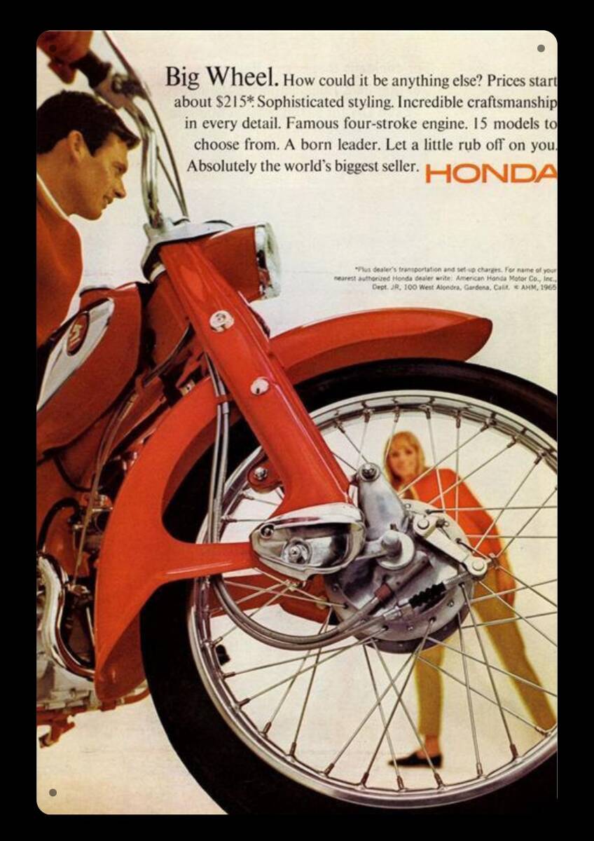 大型60cm / アメリカ看板シリーズ / お洒落 HONDA レトロ広告 / 新品看板 / 送料無料拍卖