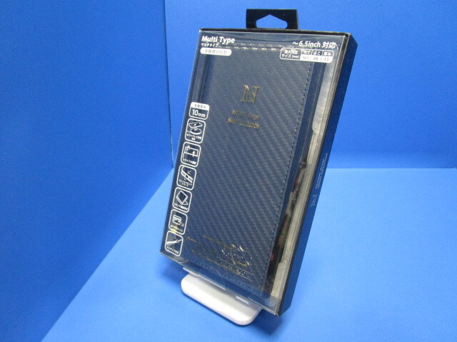 NATURALdesign FLAMINGO マルチタイプ手帳型ケース Lサイズ カーボングレー 手帳型スマホケース多機種対応型 カーボングレー ★k拍卖