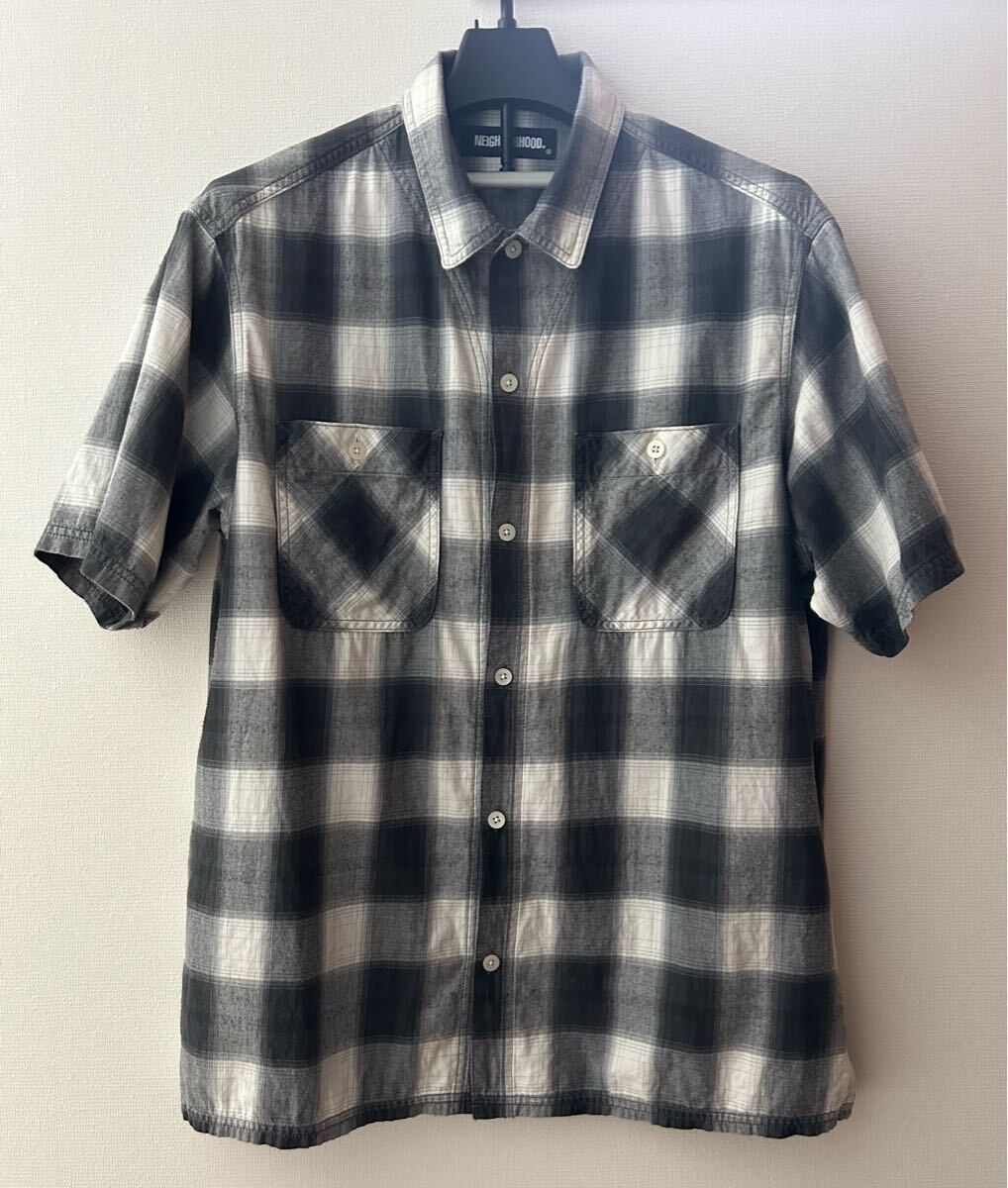 美品 ネイバーフッド neighborhood サイズL 半袖シャツ チェック シャツ オンブレ拍卖