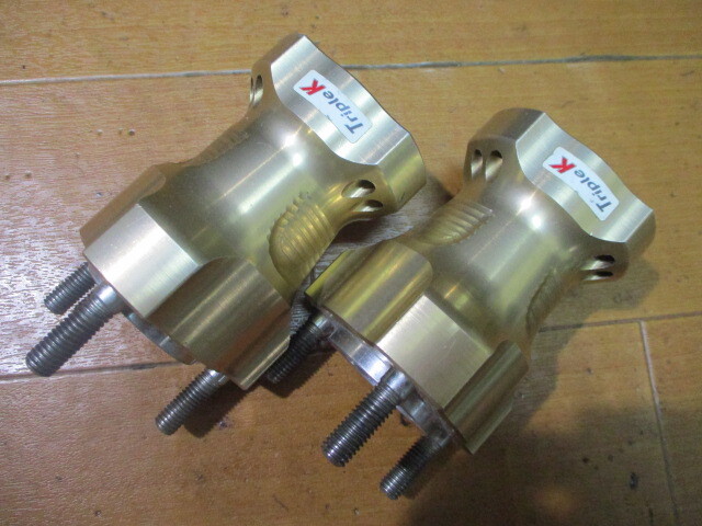 使用少 美品 Triple K 25パイ 長さ80㎜ トリプルK フロント ホイール ハブ フロントブレーキ対応品 KT MAX ロックシフター他拍卖