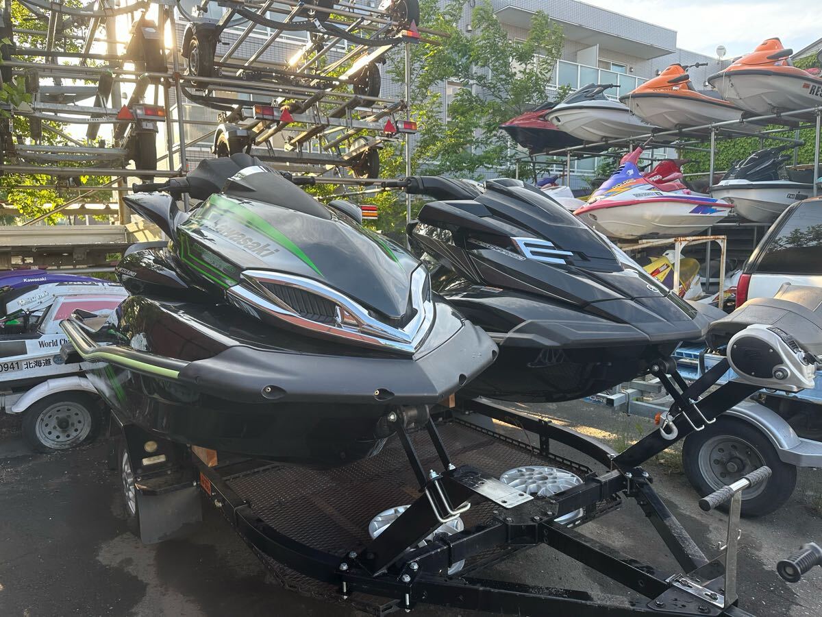 極上艇 値引き交渉可能 一台でも可能 ヤマハFXクルーザー カワサキ310LX 二台済みトレーラーセット アワー15H拍卖