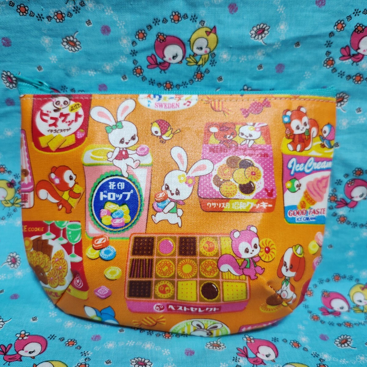 51B-86 ラミネート はいから横町ファスナーポーチ はいから横丁 お菓子 レトロポップ ハイカラ横丁 はいから横町拍卖