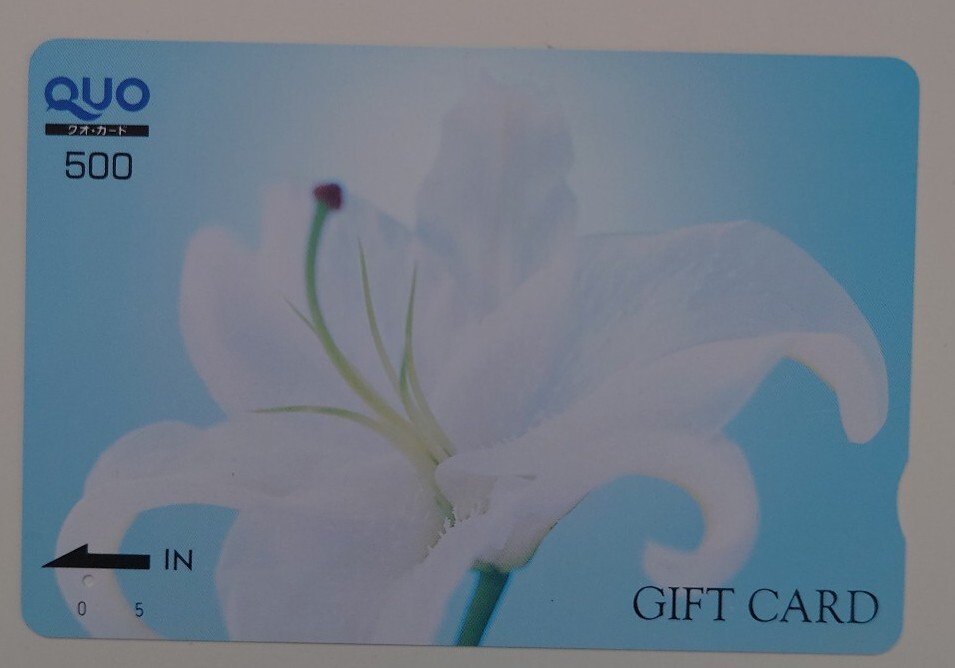 【使用済】QUOカード 白百合 500円券拍卖