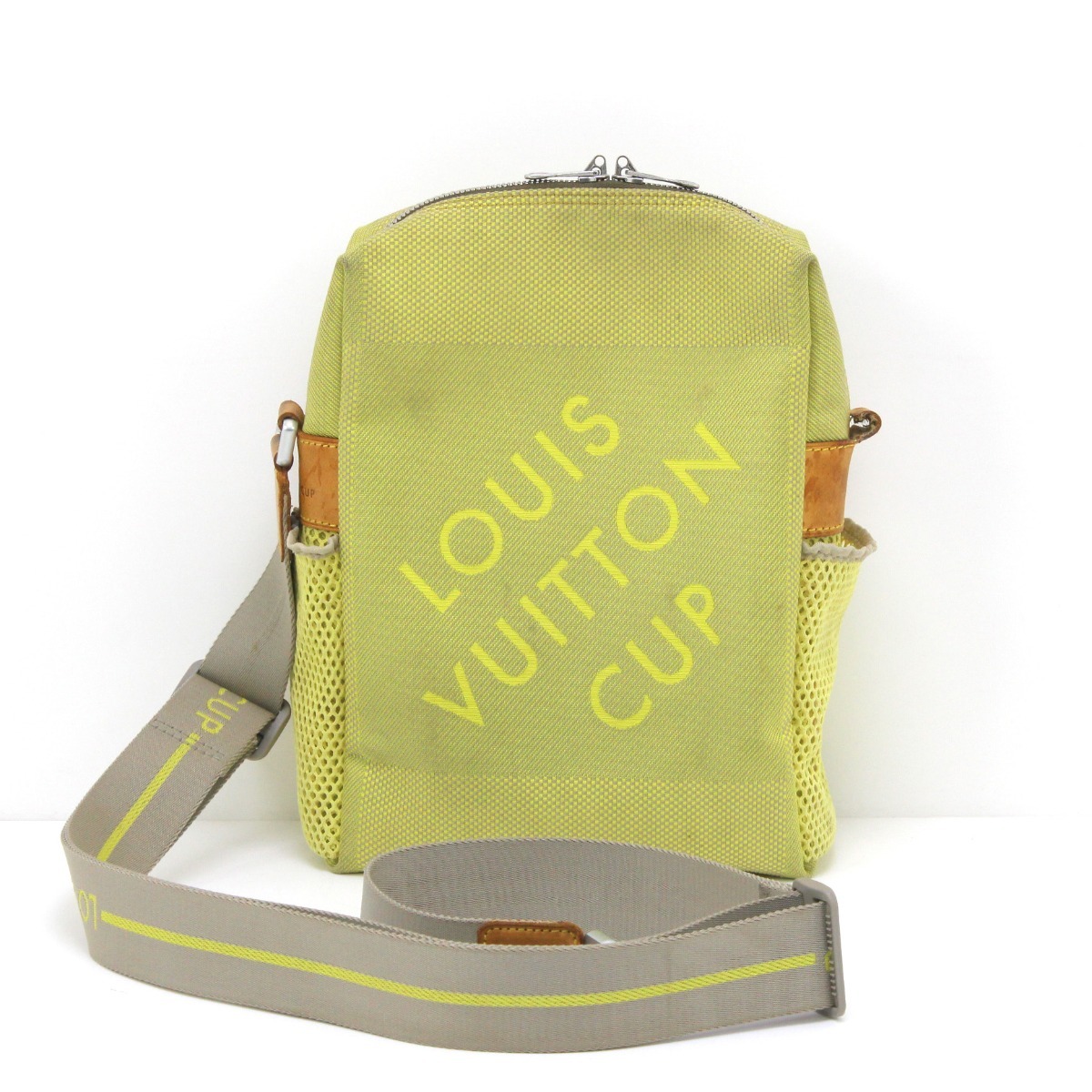 $$ LOUIS VUITTON ルイヴィトン ダミエ・ジェアン LVカップ ウィザリー ショルダーバッグ《ジャンク品》 M80636 全体的に状態が悪い拍卖