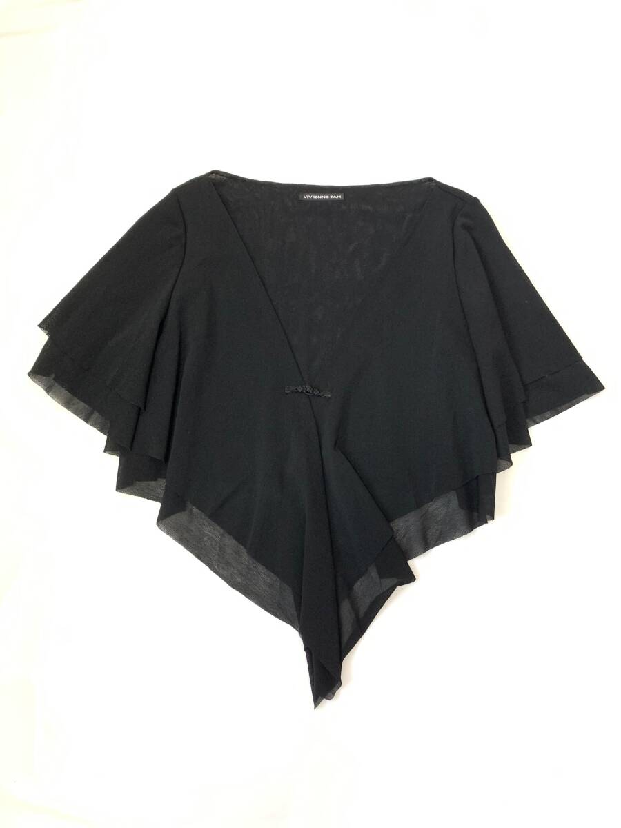 Vivienne tam ヴィヴィアンタム トップス カットソー カーディガン ボレロ 羽織 メッシュ パワーネット 黒 ブラック archive tops拍卖