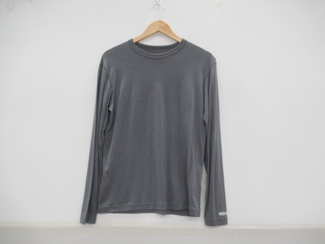 RIDGE MOUNTAIN GEAR Merino Basic Long Sleeve Tee グレー 登山 037911012拍卖