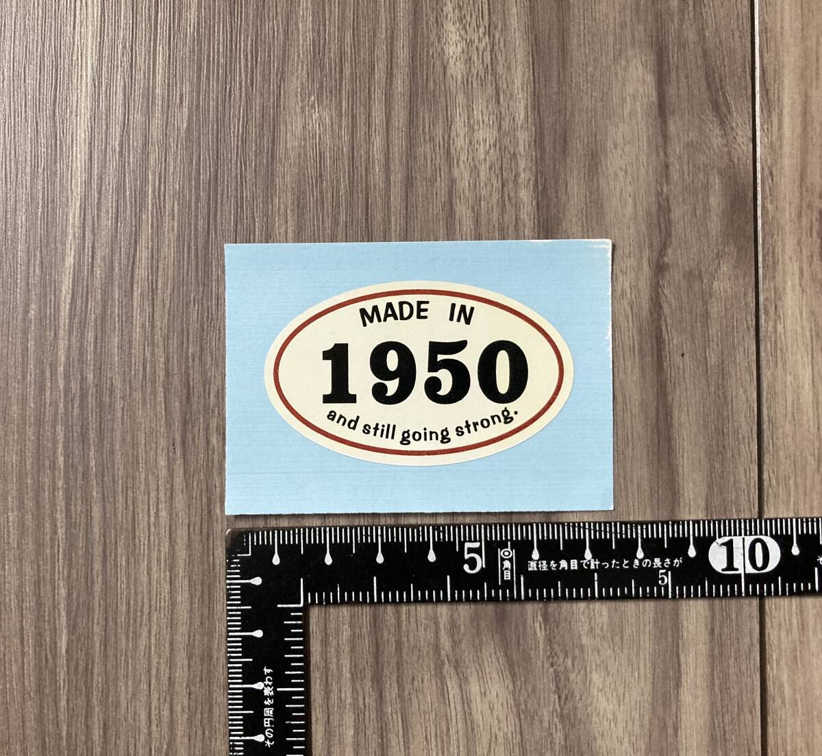 送料無料 Made In 1950's And Still Going Strong カッティング ステッカー 60mm × 36mm拍卖