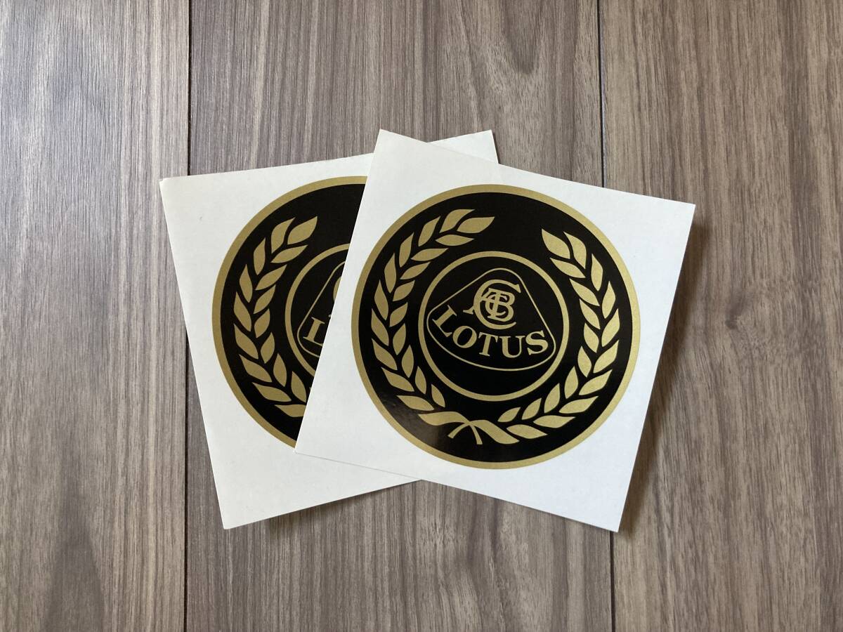 Lotus ロータス ブラック&ゴールド ステッカー 103mm 2枚セット拍卖