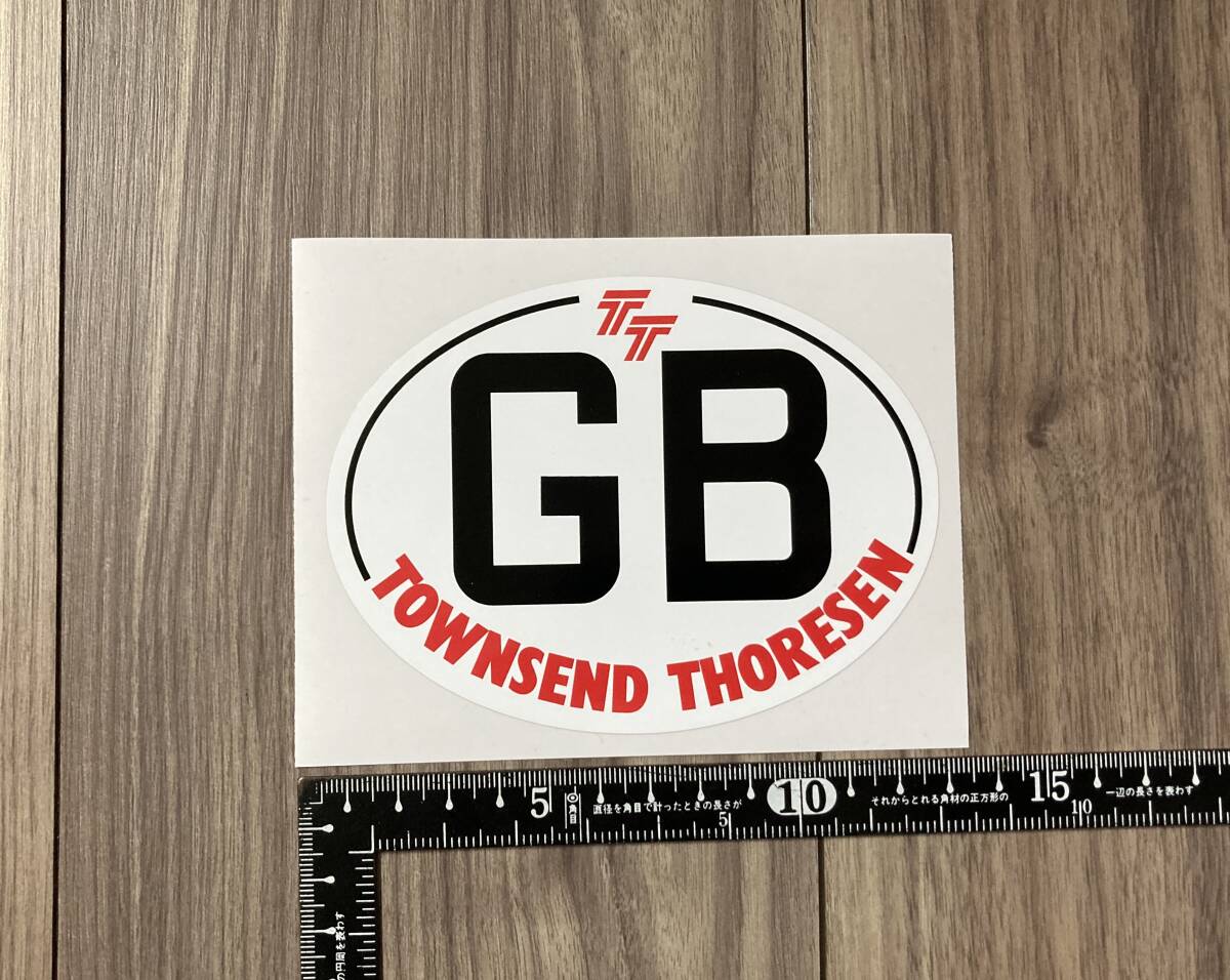 送料無料 GB TT Townsend Thoresen カッティング ステッカー 125mm × 92mm ホワイト拍卖