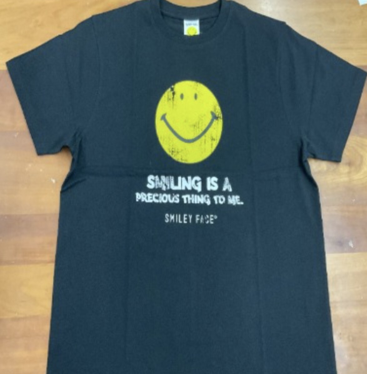 即決 スマイリーフェイス レディースTシャツ【L】新品タグ付き SMILEY FACE 昭和レトロ拍卖