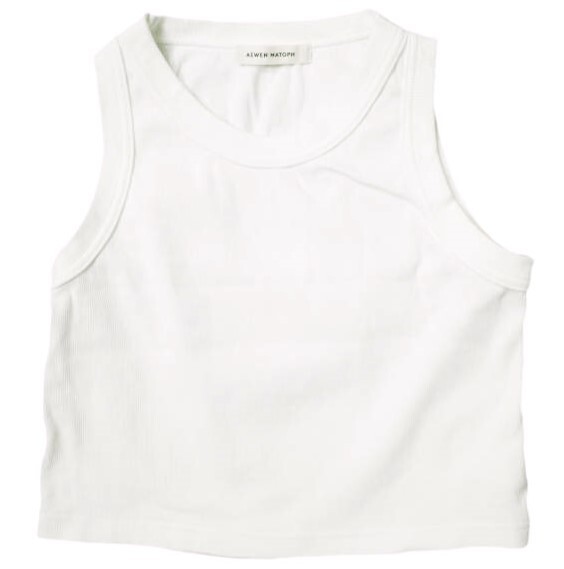 AEWEN MATOPH イウエン マトフ 24SS アメリカンスリーブショートカットソー 8717-222-0055 ホワイト ユナイテッドアローズ タンクトップ拍卖