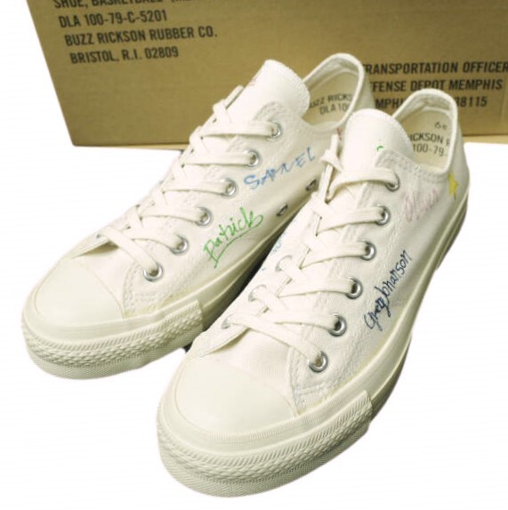 新品 BUZZ RICKSON'S x BEAMS BOY バズリクソンズ ビームスボーイ 別注 ハンドペイント バスケットボールシューズ US6(24cm) スニーカー拍卖