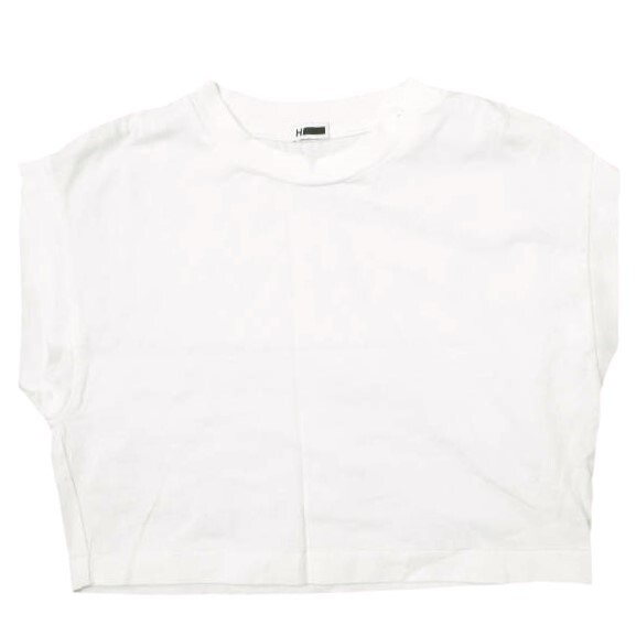 H BEAUTY&YOUTH エイチ 日本製 COTTON HIGH GAUGE CROPPED T-SHIRT コットンハイゲージクロップドTシャツ 1617-299-5949 Free ホワイト拍卖