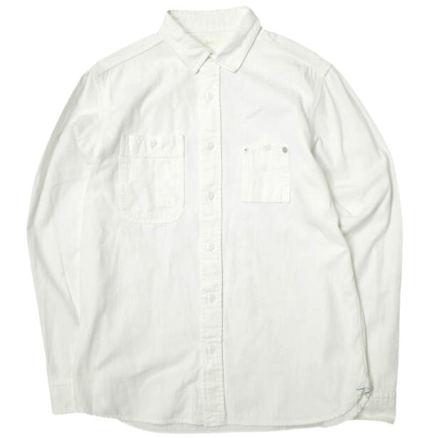 Hexico ヘキシコ 日本製 WHITE CHAMBRAY WORK SHIRT シャンブレーワークシャツ S ホワイト 長袖 トップス g22004拍卖