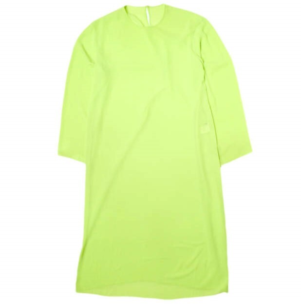 H BEAUTY&YOUTH エイチ ビューティーアンドユース 日本製 SHEER LONG PULLOVER シアーカットソーワンピース 1626-270-3744 Free ライム拍卖