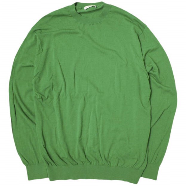 UNITED ARROWS ユナイテッドアローズ 25SS 4シーズンズ ハイゲージクルーネックニット 1113-199-5144 L KELLY グリーン セーター g22184拍卖