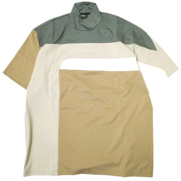 新品 kolor カラー 24SS 日本製 ライトポンチハイネックカットソー 24SCM-T03202 2 BEIGE 半袖 モックネック Tシャツ 定価38,500円 g22137拍卖