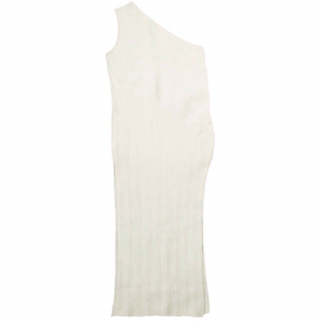 PHEENY フィーニー 日本製 RANDOM RIB ONE SHOULDER DRESS ランダムリブワンショルダードレス PS19-CS16 Free オフホワイト ワンピース拍卖