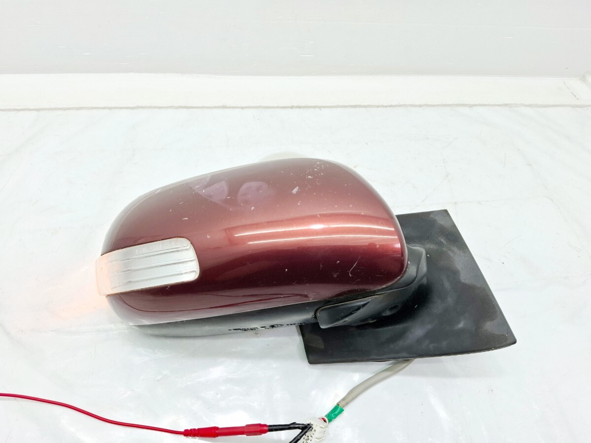 BK 90系 ヴィッツ SCP90 KSP90 右 ドアミラー 運転席側 動作確認済 ブラウン レッド 7ピン 7P サイドミラー ② A2(50)拍卖