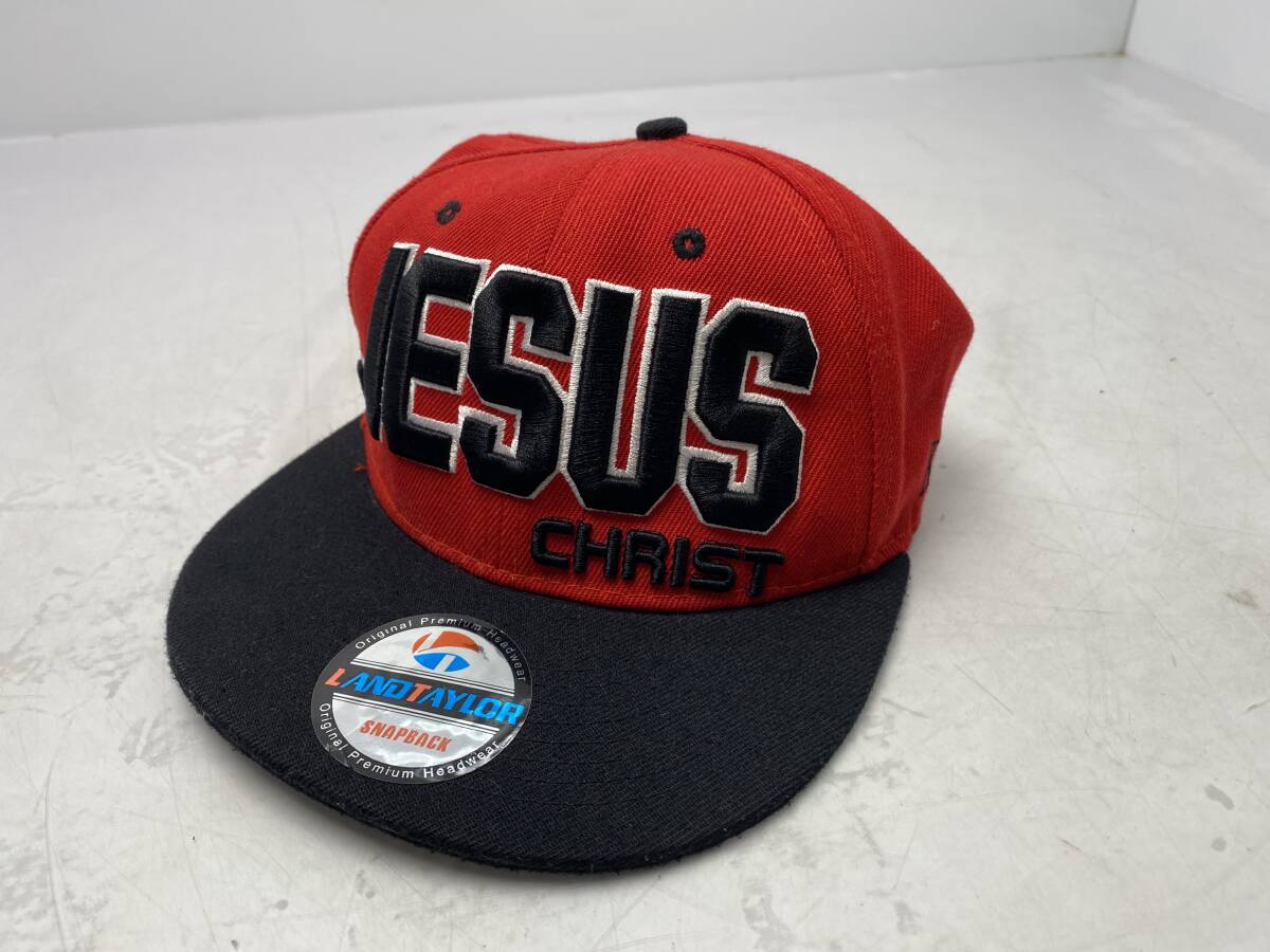 6/30★LAND TAYLOR ランドテイラー★JESUS CHRIST キャップ 帽子 【中古/現状品】拍卖