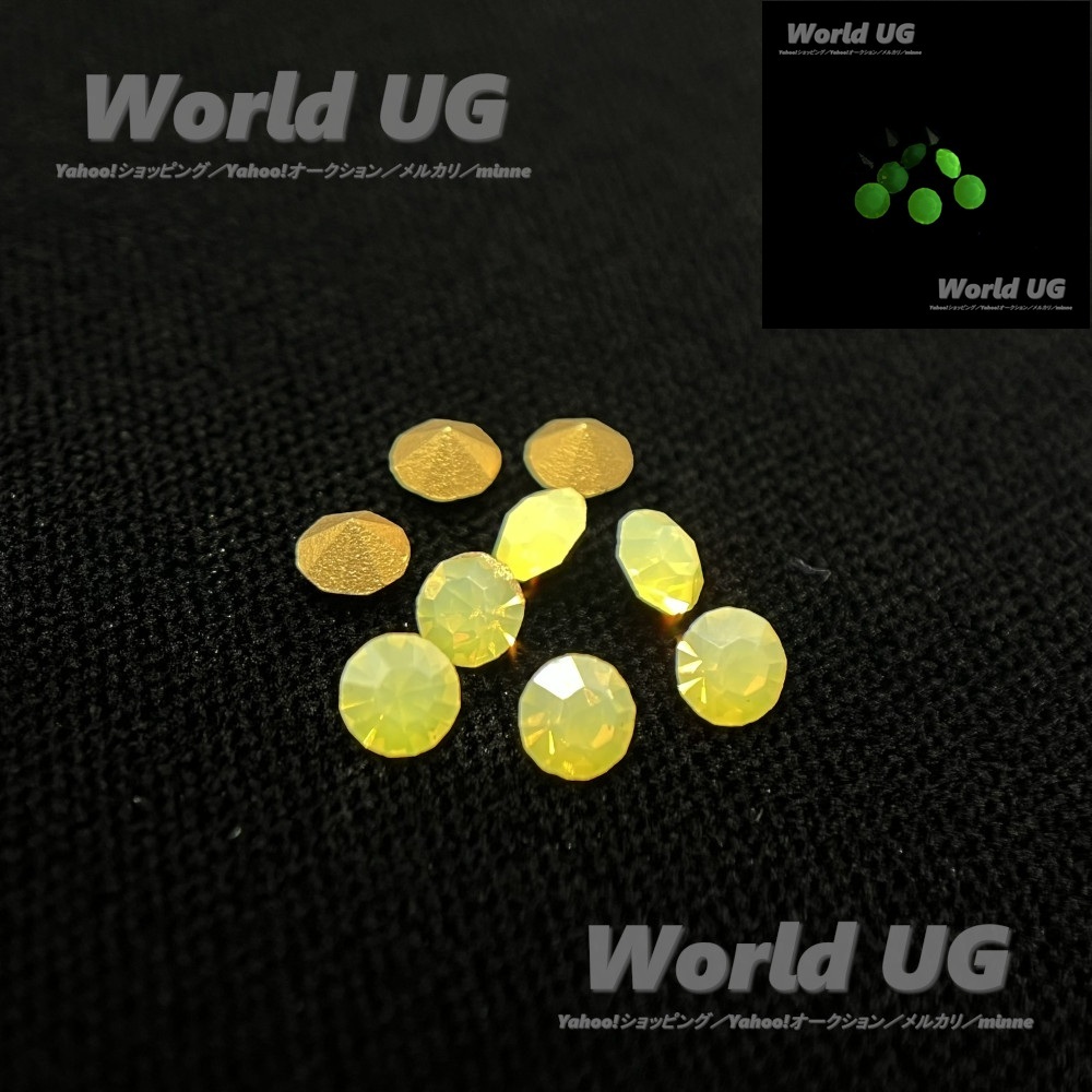 ウランガラス ルース ラウンドカット イエローオパール 4.0mm フォイルバック 1粒拍卖