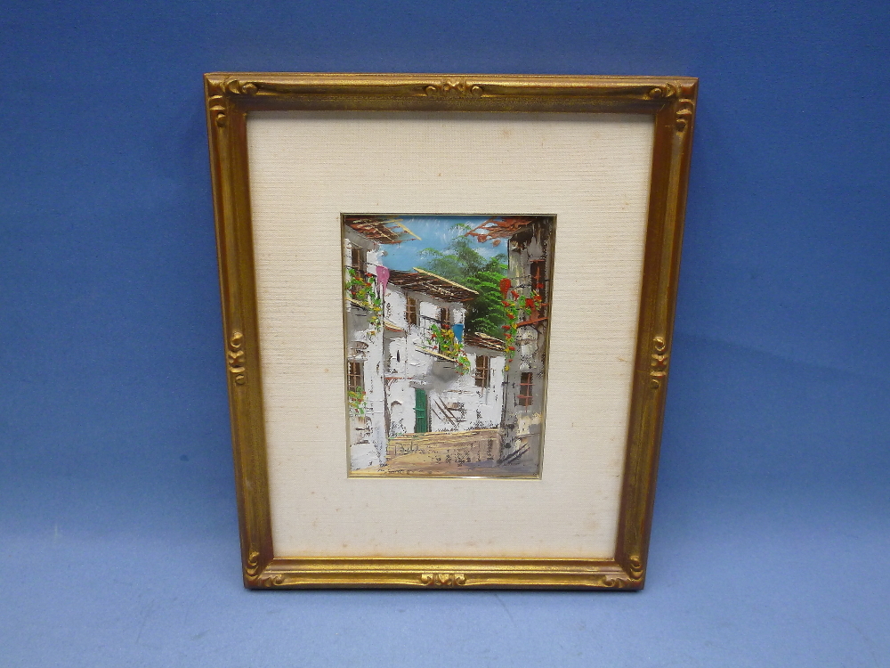 油絵 額入り 油彩画 風景画 建物 絵画拍卖