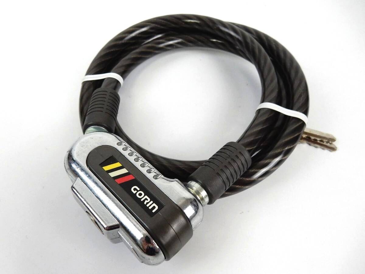 【GORIN】五輪工業 キー式ワイヤーロック 型番不明 未使用 長期保管品 パッケージ無し 中古品 JUNK 現状渡し 一切返品不可で拍卖