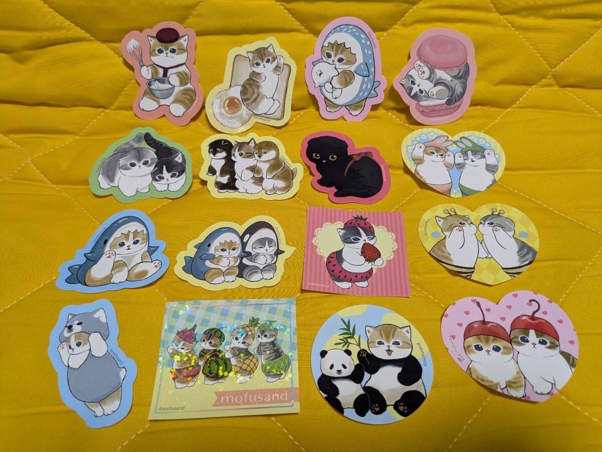 【コンプリートセット】mofusand バズコレ ステッカー 全16種/シークレット込/モフサンド/サメにゃん/フルーツにゃん/うさにゃん拍卖