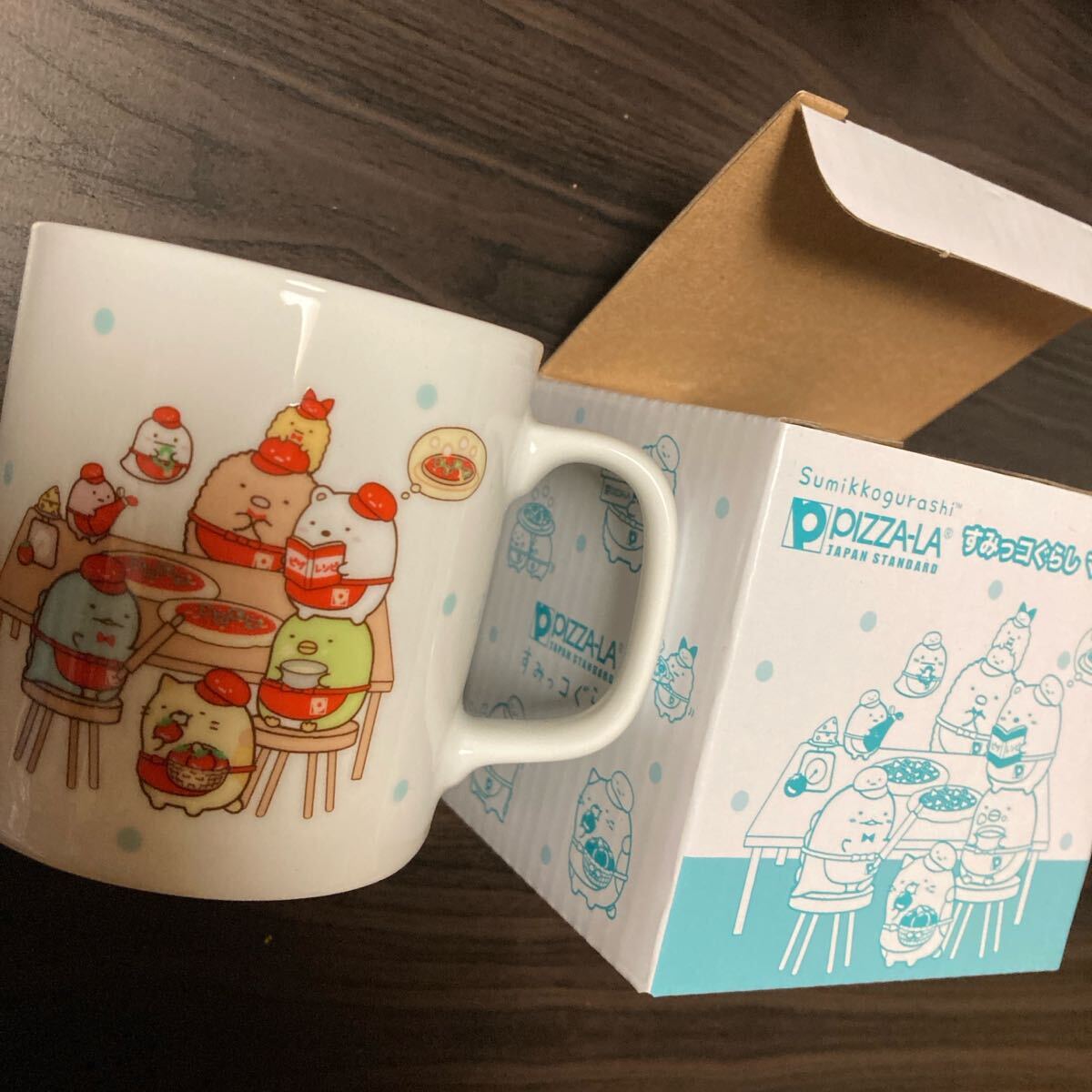 すみっコぐらし マグカップ PIZZA-LA ピザーラ コラボ コップ グッズ とんかつ しろくま ぺんぎん? ねこ とかげ えびふらいのしっぽ拍卖
