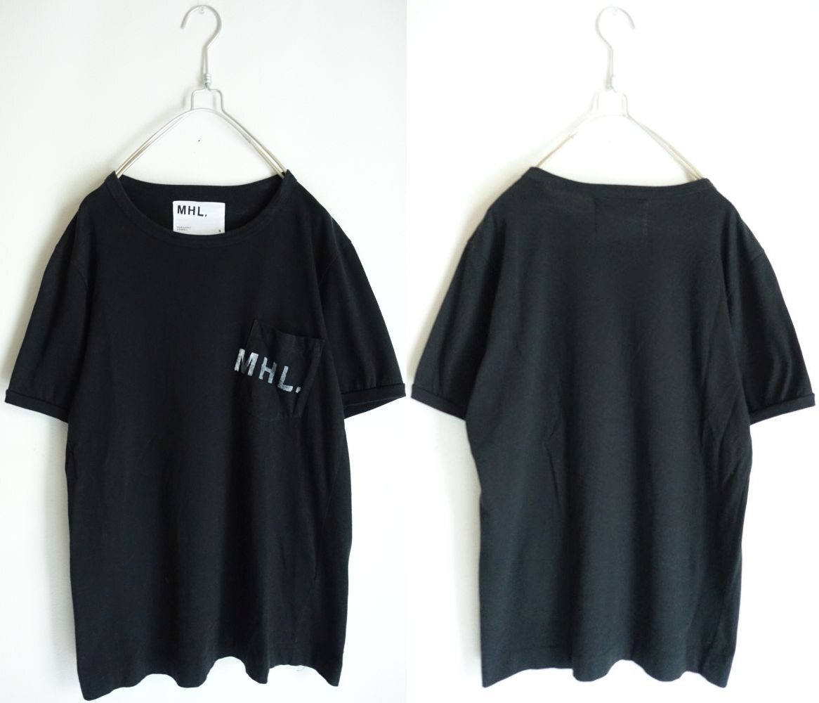 2017年製 MHL.マーガレットハウエル Tシャツ 黒 Sサイズ 日本製拍卖