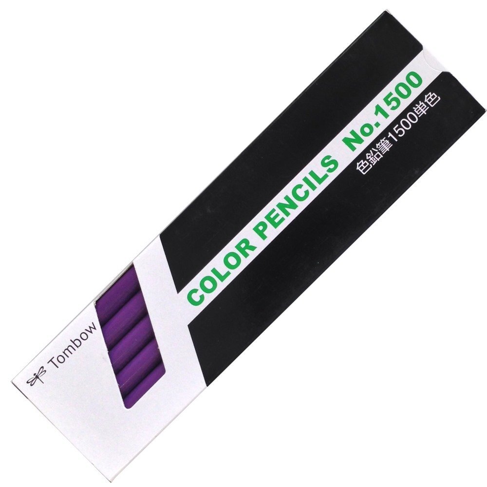 トンボ鉛筆 色鉛筆 1500単色 すみれ色 1ダース 1500-19拍卖