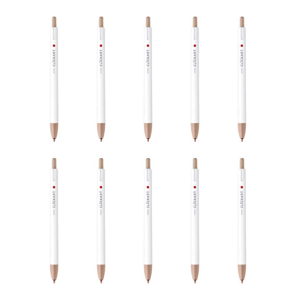 ゼブラ 水性ペン クリッカート ココアブラウン 10本 B-WYSS22-CE拍卖