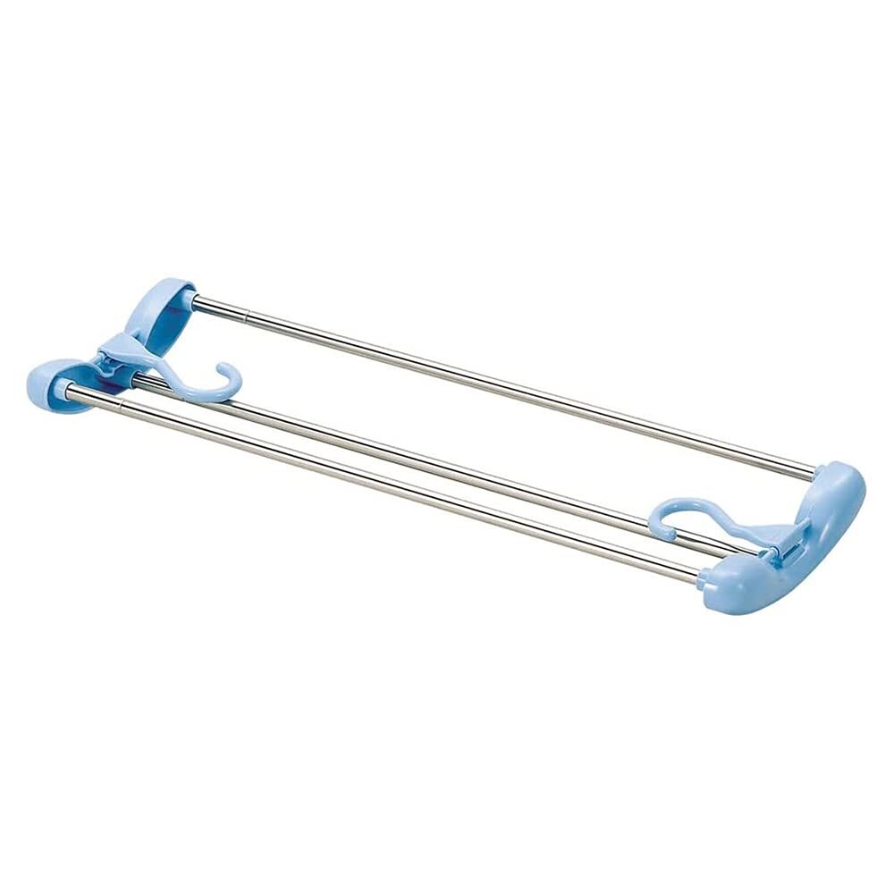 下村企販 省スペースで3枚干せる シーツハンガー 【日本製】 幅60~160cmに伸縮OK シングル/ダブル/ボックスシーツに対応 マット 布団拍卖